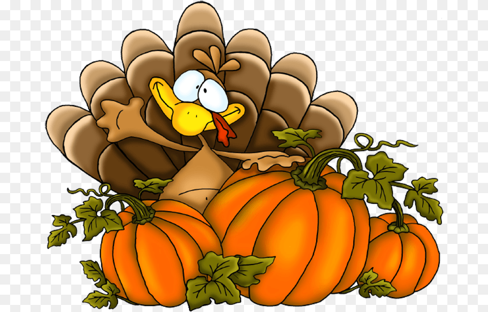 Thanksgiving Turkey Clipart Thanksgiving, Food, Plant, Produce, Pumpkin Png Image