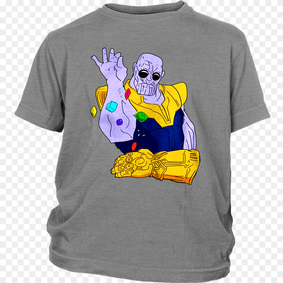 Thanos Avengers Infinity War Gauntlet Shirts, Clothing, T-shirt, Face, Head Free Png Download