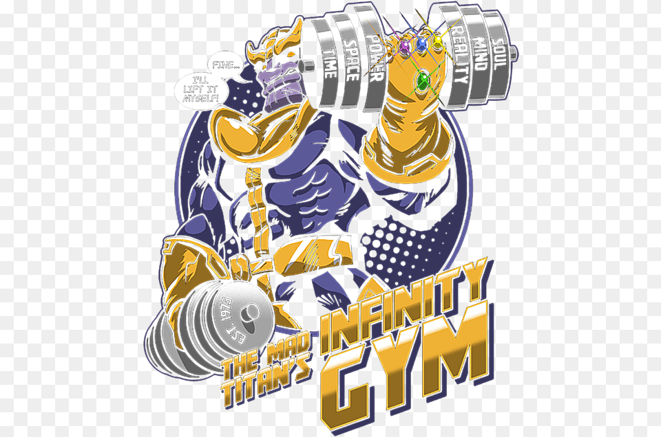 Thanos Comics Gym Workout Greeting Card Thanos Gym, Book, Publication, Dynamite, Weapon Png Image