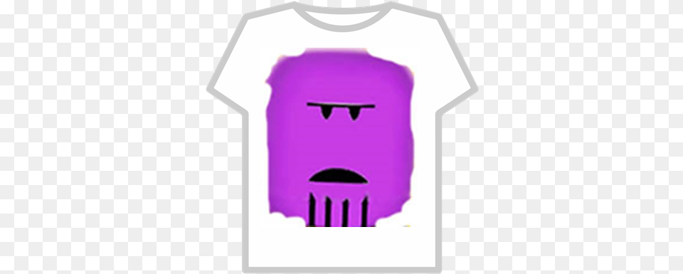 Thanos Face V2 Roblox Black Hair T Shirt, Clothing, Purple, T-shirt Png