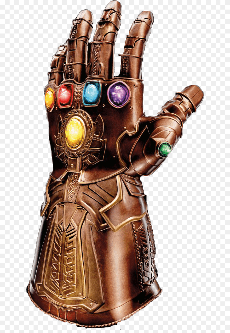 Thanos Glove For Download Infinity Gauntlet Background, Clothing, Bronze, Adult, Person Free Png