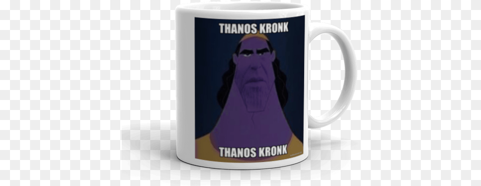 Thanos Kronk Mug, Cup, Person, Beverage, Coffee Free Png Download