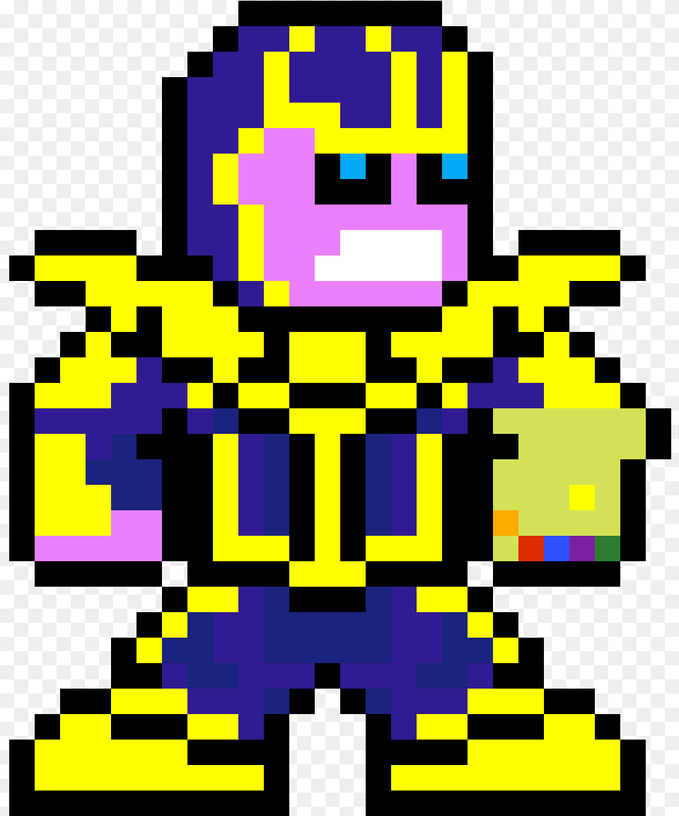 Thanos Pixel Art Grid Download Thanos Pixel Art Png Image