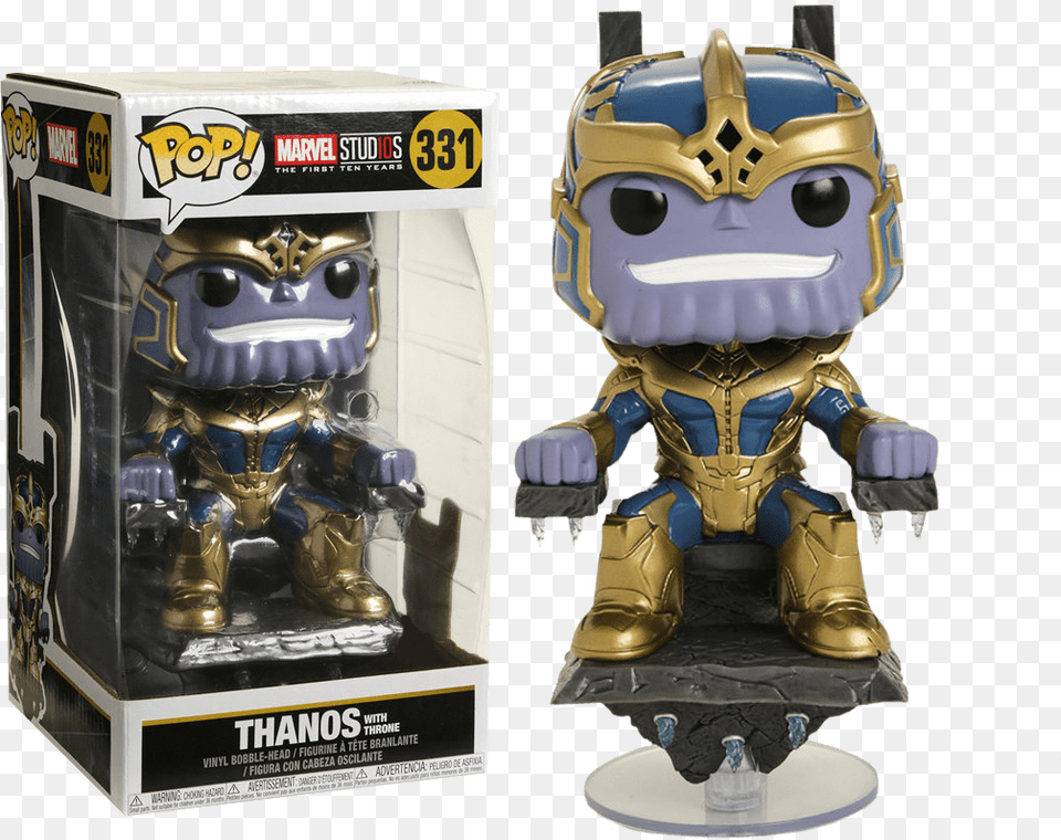 Thanos W Throne Marvel Studios Funko Pops, Toy, Baby, Helmet, Person Png Image