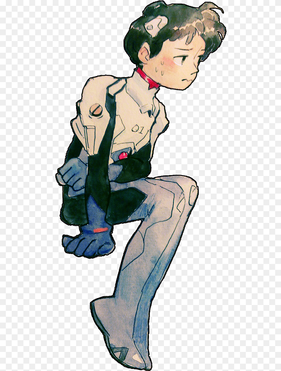 That Crazy Ikari Boy Needs Therapy Shinji Ikari Cartoon, Child, Male, Person, Art Png Image