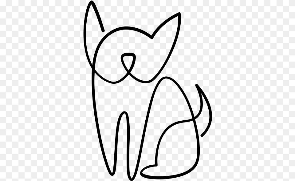 Thatdogmom French Bulldog Lineart, Gray Png Image