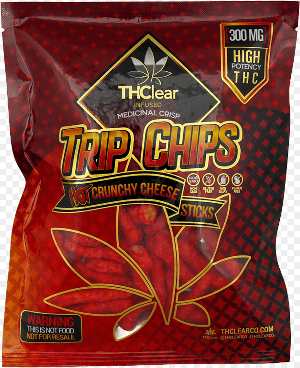 Thclear Edibles Snack Foods Hot Crunchy Cheese Sticks Thclear Trip Chips, Food, Can, Tin Free Png