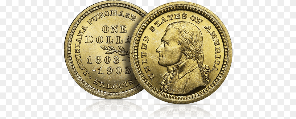 The 1903 Louisiana Purchase Exposition Dollar Was Struck Dollar Coin, Adult, Male, Man, Money Png Image