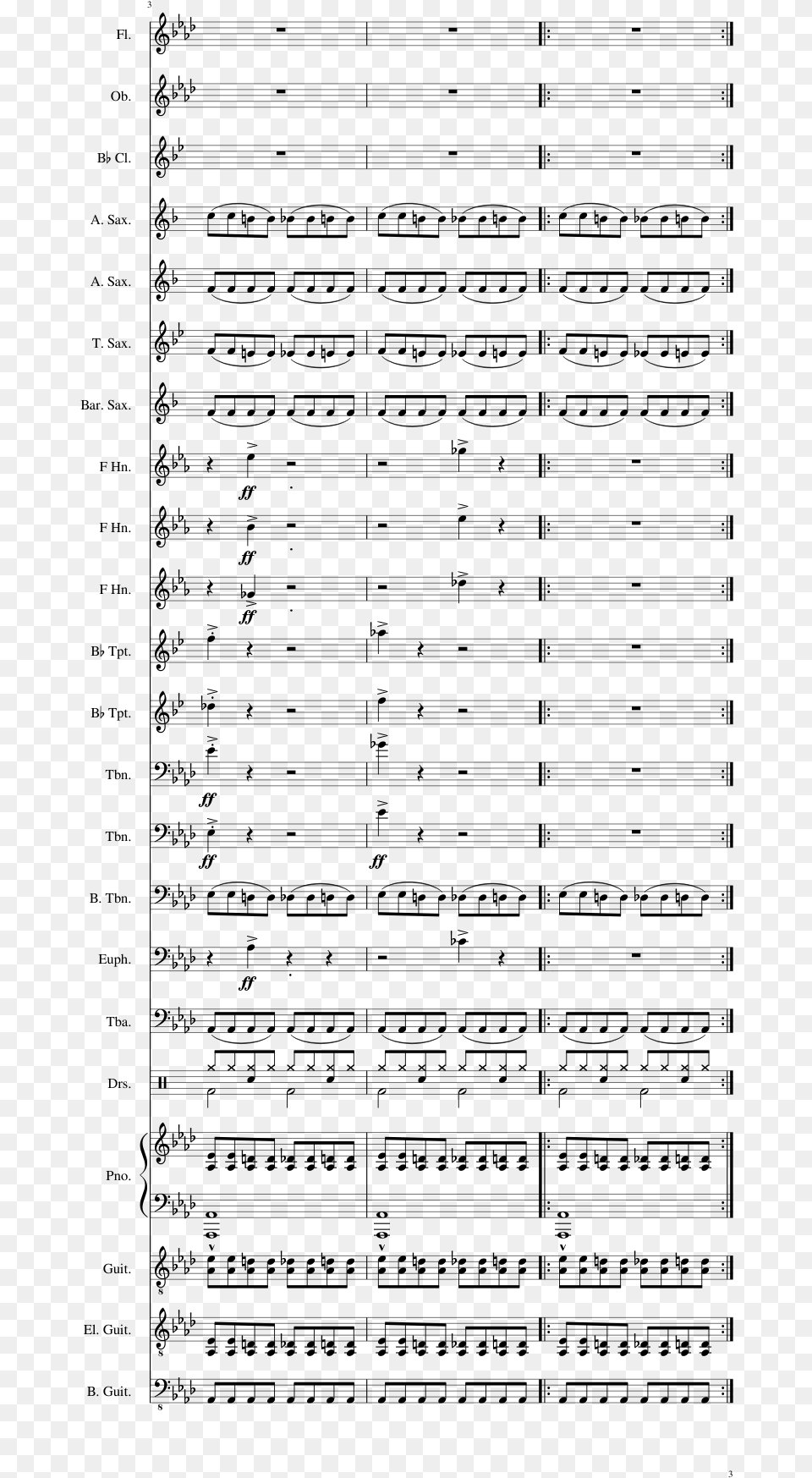 The 1966 Batman Theme Sheet Music Composed By Neal, Gray Free Transparent Png