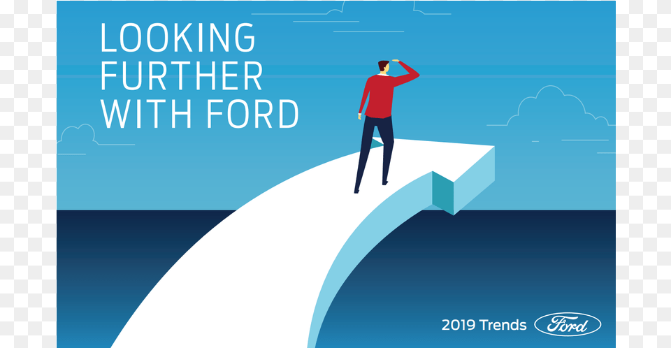The 2019 Further With Ford Trends Report Is Out And Graphic Design, Walking, Advertisement, Photography, Person Png