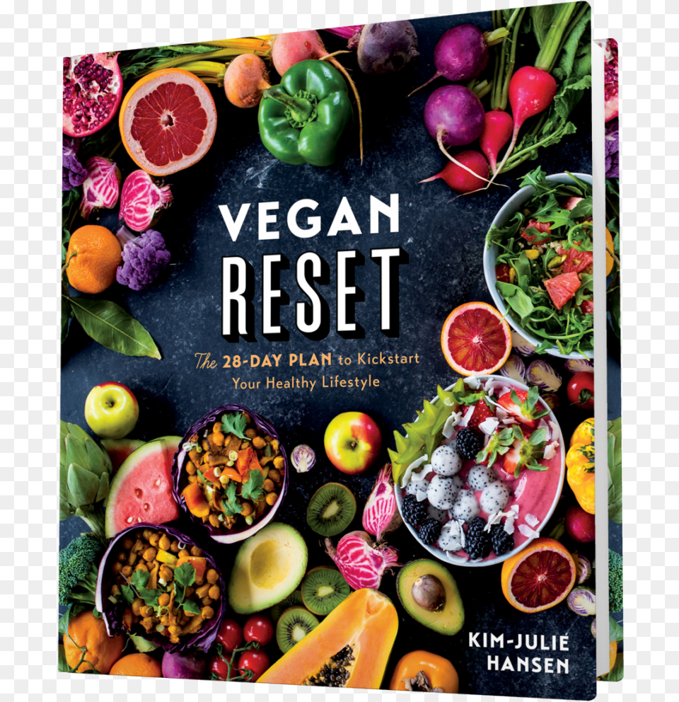 The 28 Day Plan To Kickstart Your Healthy Lifestyle 28 Day Vegan Reset, Advertisement, Plant, Orange, Fruit Free Transparent Png