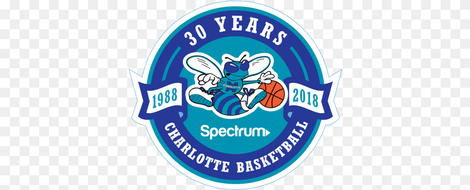 The 30th Anniversary Logo With Spectrum39s Name Included Charlotte Hornets Free Transparent Png