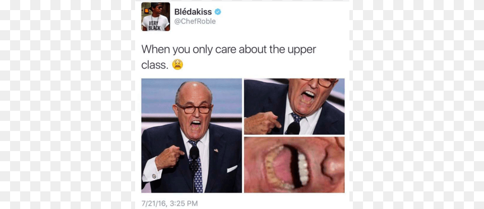 The 33 Funniest Things That Ever Happened On Black Giuliani Trickle Down Hygiene, Accessories, Teeth, Person, Mouth Free Transparent Png