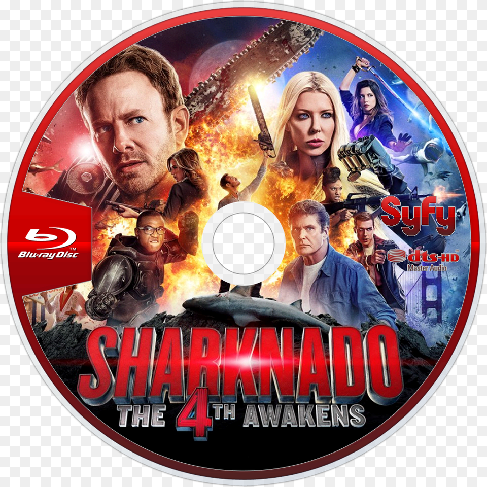 The 4th Awakens Bluray Disc Image Sharknado, Disk, Dvd, Adult, Person Free Transparent Png