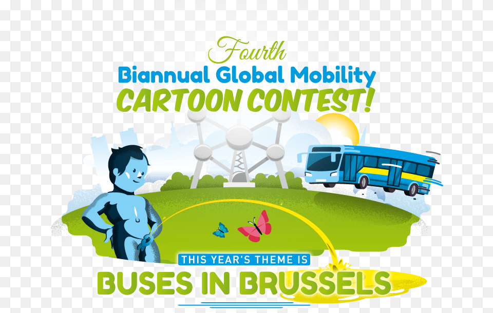 The 4th Biannual Global Mobility Cartoon Contest 2019 Belgia Cartoon Contest, Advertisement, Poster, Baby, Person Free Png