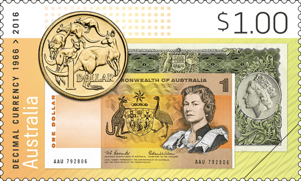 The 50th Anniversary Stamp Year Decimal Currency Introduced Australia, Adult, Male, Man, Person Free Png Download