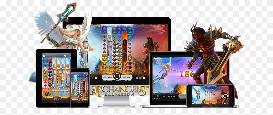 The 6 Reel 12 Row Video Slot Sees Players Join The Archangels Salvation, Adult, Female, Person, Woman Free Png