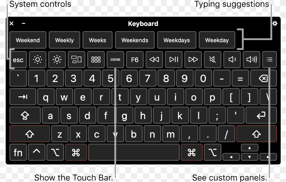 The Accessibility Keyboard With Typing Suggestions Keyboard Display, Computer, Computer Hardware, Computer Keyboard, Electronics Free Transparent Png