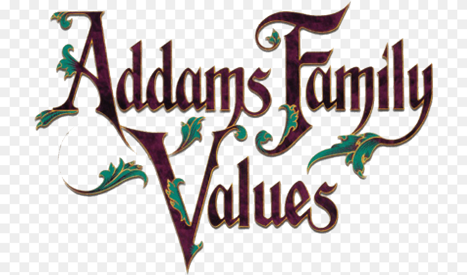 The Addams Family Logo Background Mart Addams Family, Text, Book, Publication Free Transparent Png