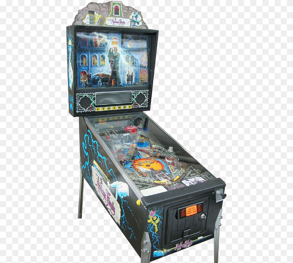 The Addams Family Pinball Machine Hire, Arcade Game Machine, Game, Person, Car Png Image