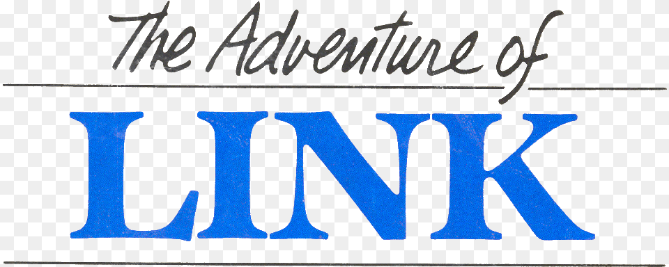 The Adventure Of Link Zelda Ii The Adventure Of Link Logo, Text, Handwriting, Book, Publication Png Image