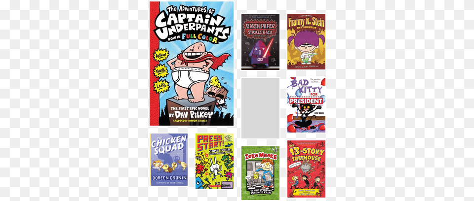 The Adventures Of Captain Underpants Adventures Of Captain Underpants Hardcover, Book, Comics, Publication, Advertisement Png Image