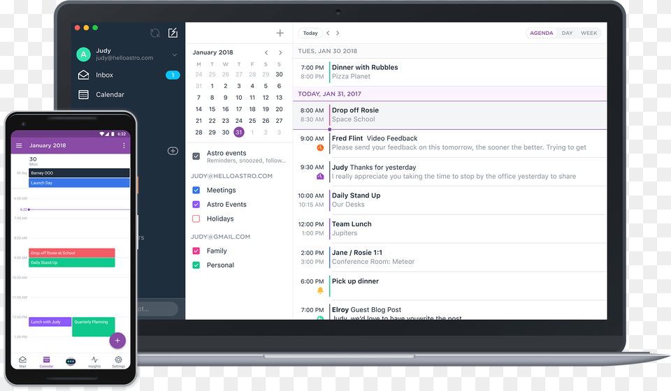 The Ai Infused Email Client Astro Now Has A Built Astro Mail, Computer, Electronics, Mobile Phone, Phone Free Png