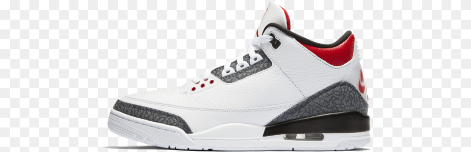 The Air Jordan 3 Se Denim Fire Red Is Jordan 3 Fire Red, Clothing, Footwear, Shoe, Sneaker Free Png