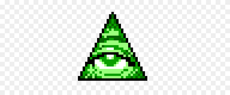 The All Seeing Eye Pixel Art Maker, Green, Triangle, Christmas, Christmas Decorations Png Image