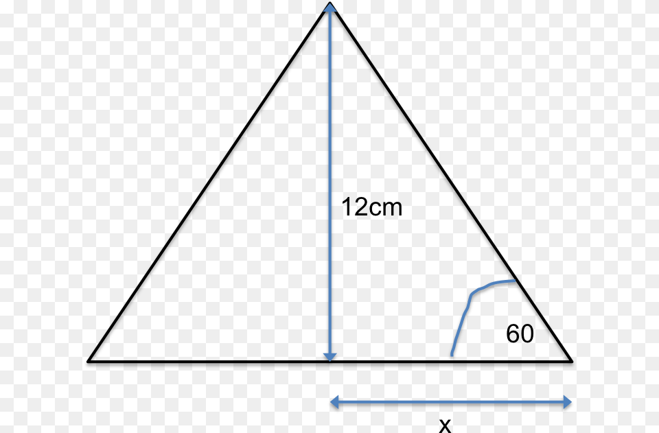 The Altitude Of An Equilateral Triangle Is 12 Centimeters 12 Cm Equilateral Triangle Png Image