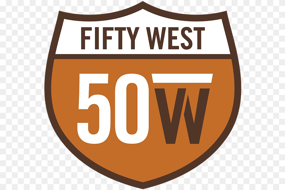 The Amazing Charity Race Fifty West Brewing Company Logo, Badge, Symbol Png Image