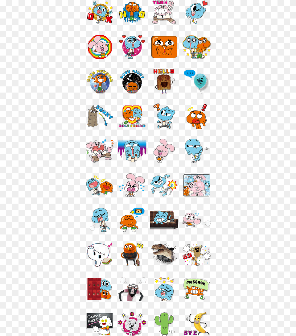 The Amazing World Of Gumball, Sticker, Animal, Dinosaur, Reptile Png Image