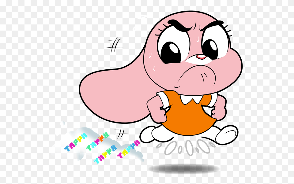 The Amazing World Of Gumball Anais Running, Cartoon Png Image