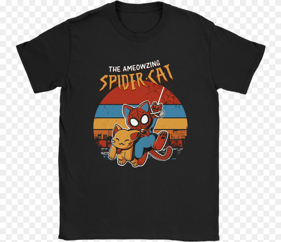 The Ameowzing Spider Cat Amazing Spiderman Cat Shirts Hot Wheels Birthday Shirt Designs, Clothing, T-shirt Png Image