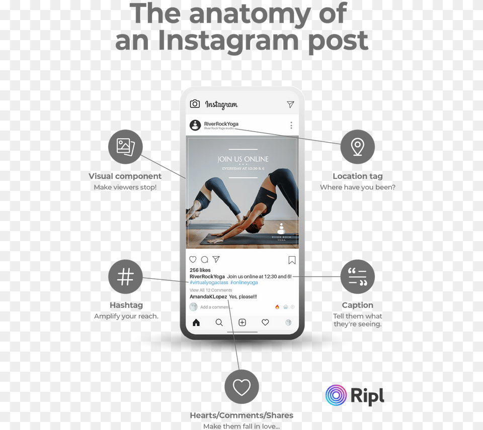 The Anatomy Of An Instagram Post Smart Device, Adult, Female, Person, Woman Free Png Download