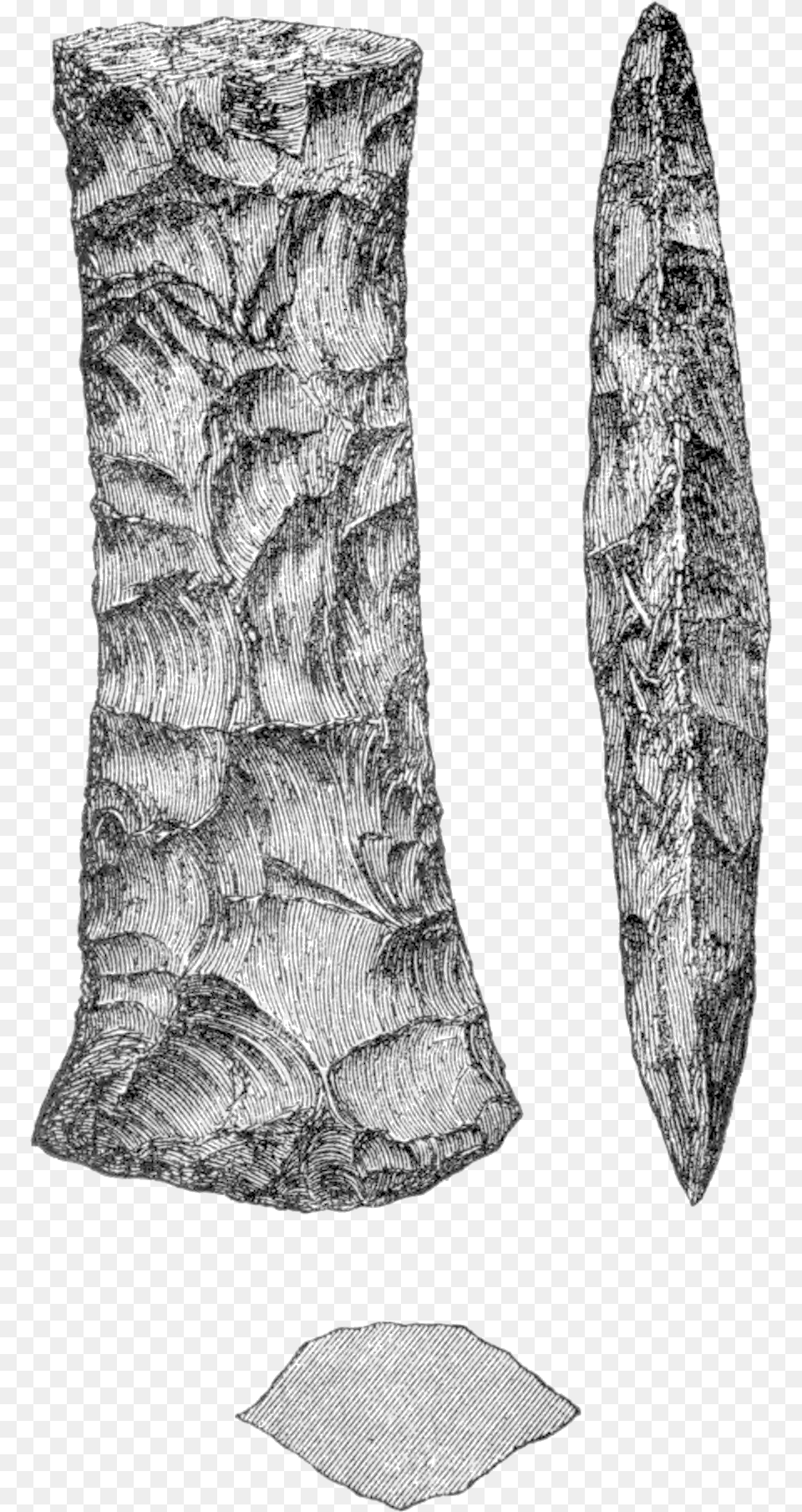The Ancient Stone Implements 0096a Sketch, Rock Free Png Download