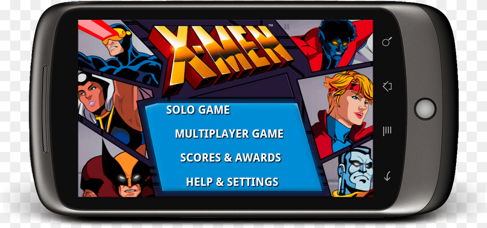 The Android Port Of The 1992 Arcade Original X Men, Electronics, Mobile Phone, Phone, Person Free Png Download