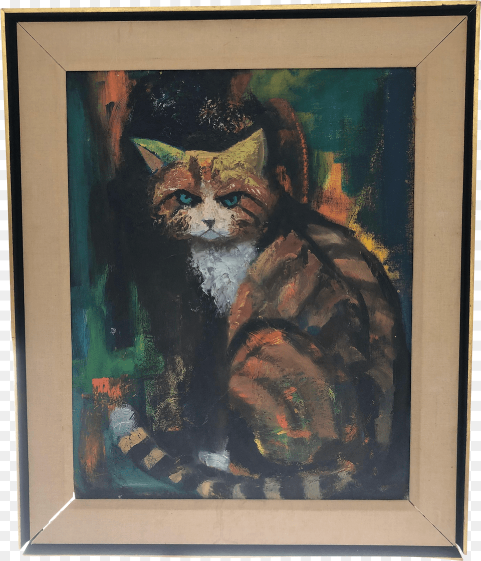 The Angry Cat Original Oil Picture Frame, Logo, Bag Free Png