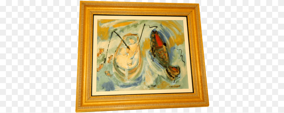 The Antique Shop Paintings Painting Of Fishing Picture Frame, Art, Modern Art Free Png Download