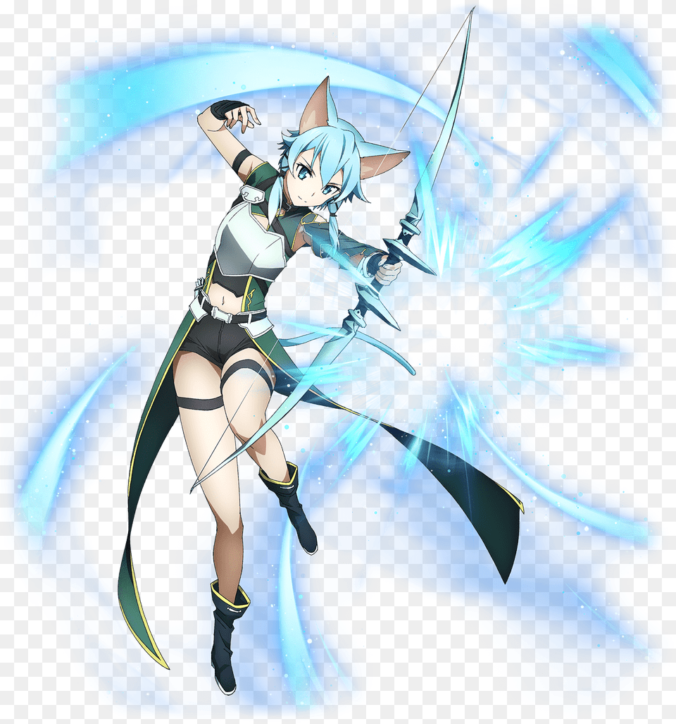 The Archer Overcoming The Past Sinon Sword Art Online, Archery, Weapon, Bow, Sport Free Png