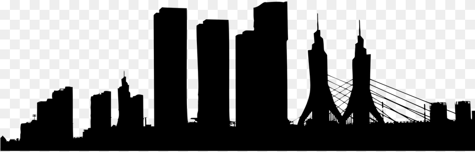 The Architecture Of The City Silhouette Skyline Skyscraper Clipart Silhouette, Gray Png