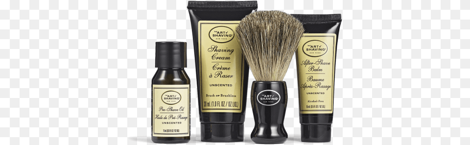 The Art Of Shaving Starter Kit For Men, Aftershave, Bottle, Brush, Cosmetics Png Image
