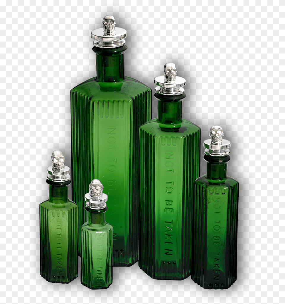 The Ascent Of Man Vintage Green Poison Bottles With Bottle, Cosmetics, Perfume Free Transparent Png