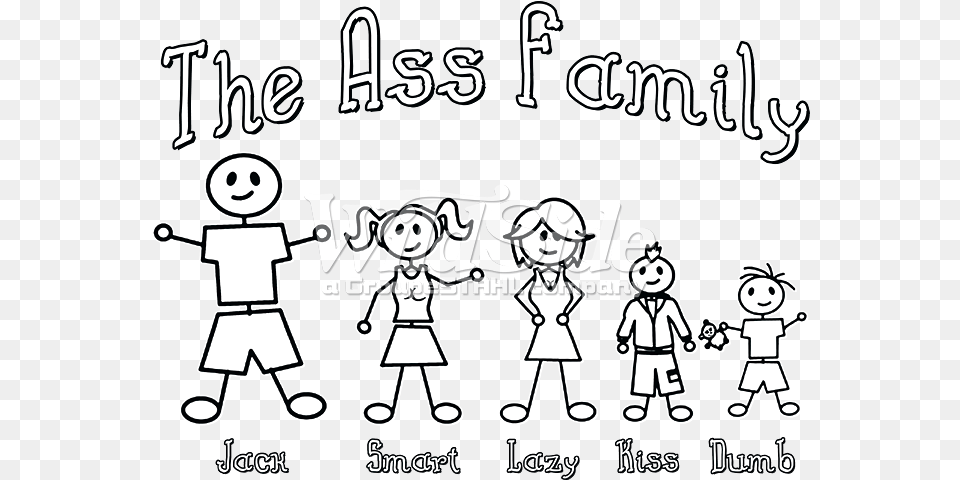 The Ass Family Family Stick Figures, Person, People, Publication, Book Free Png