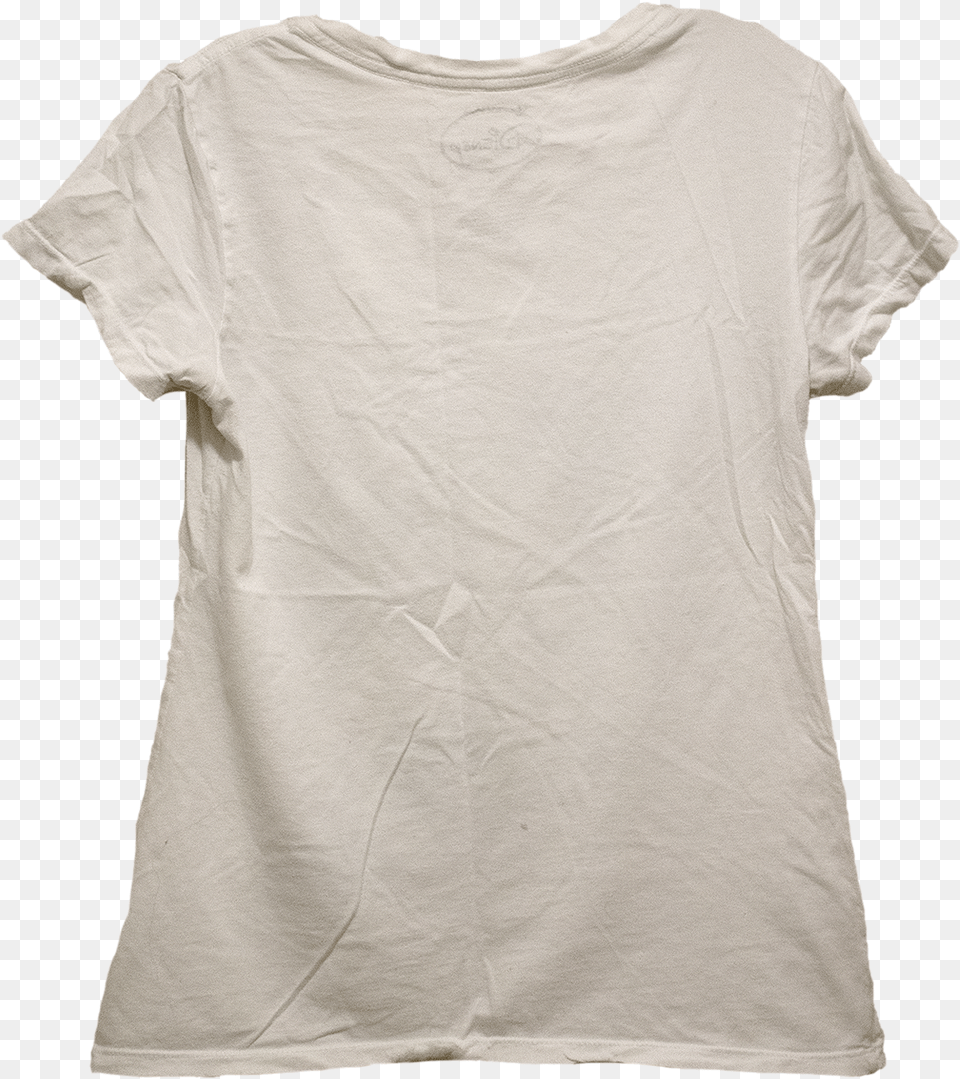 The Back Of A V Neck T Shirt That Is Purly White With Active Shirt, Clothing, T-shirt Free Png