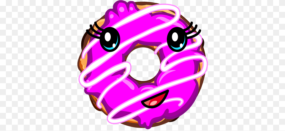 The Bad Donut Is The Only One I Actually Did Any Kind Donut With Eyebrows, Food, Sweets, Light, Purple Free Transparent Png