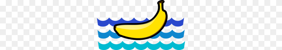 The Banana Floats Clip Art, Food, Fruit, Plant, Produce Free Png Download
