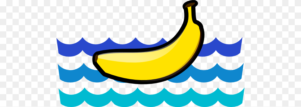 The Banana Floats Clip Art, Food, Fruit, Plant, Produce Png Image