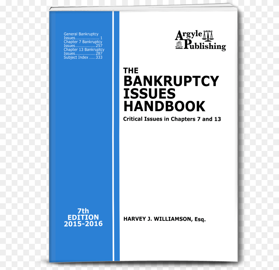 The Bankruptcy Bankruptcy Issues Handbook Critical Issues In Chapters, Book, Publication, Advertisement Free Transparent Png