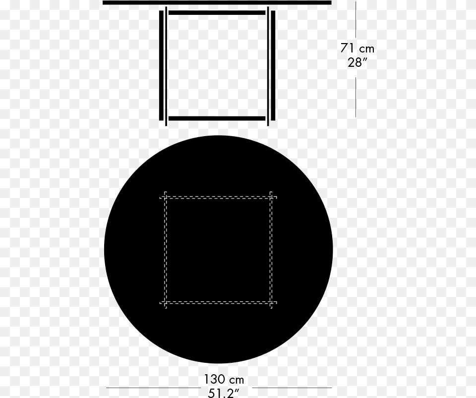 The Base Is Assembled Using 16 Black Hexagon Socket Circle, Gray Png